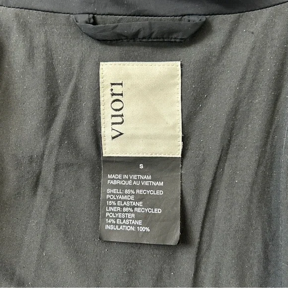 Vuori Jacket Women Small Canyon Insulated Stretch Relaxed Fit Outdoors Black - Picture 7 of 12